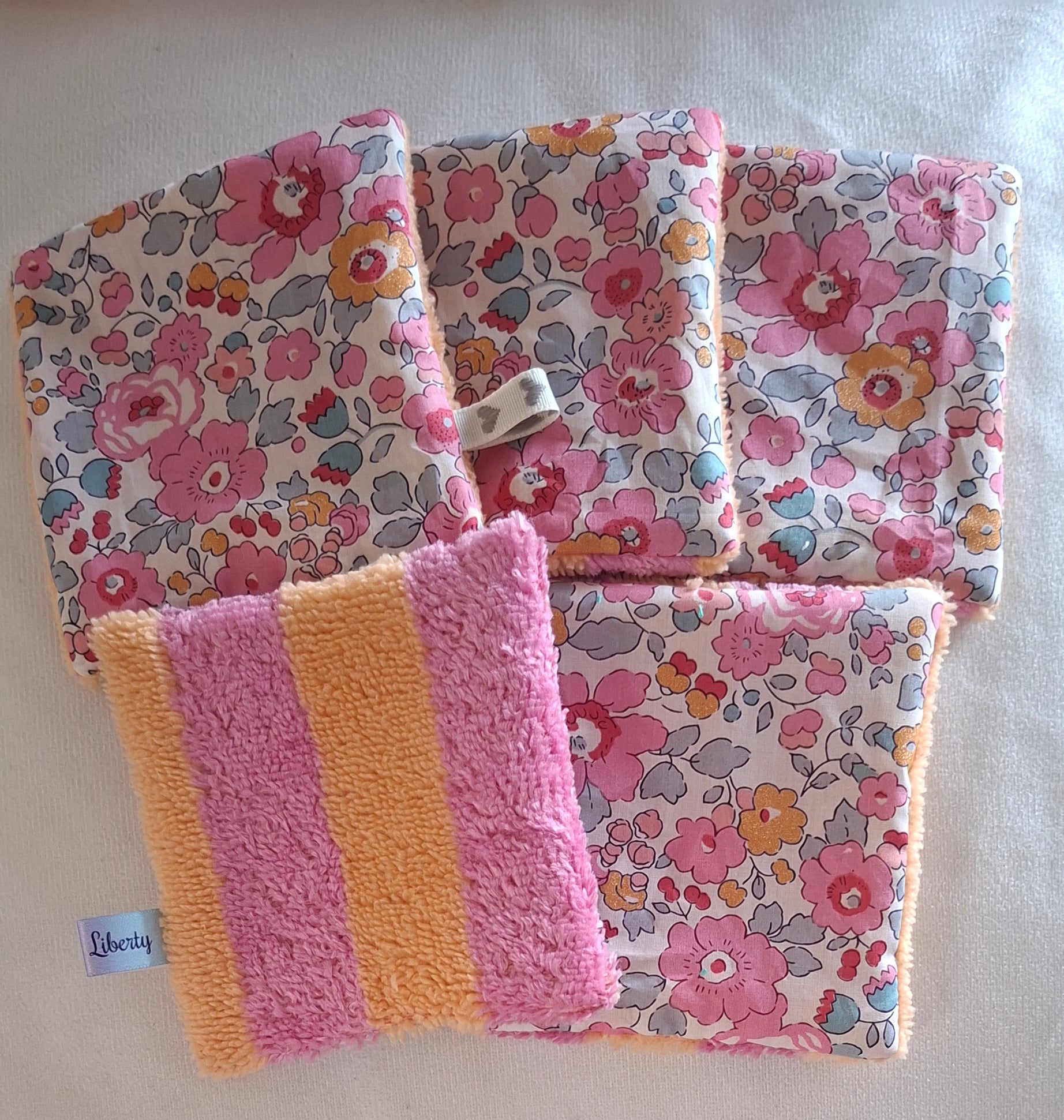Lingettes réutilisables en Liberty Betsy
