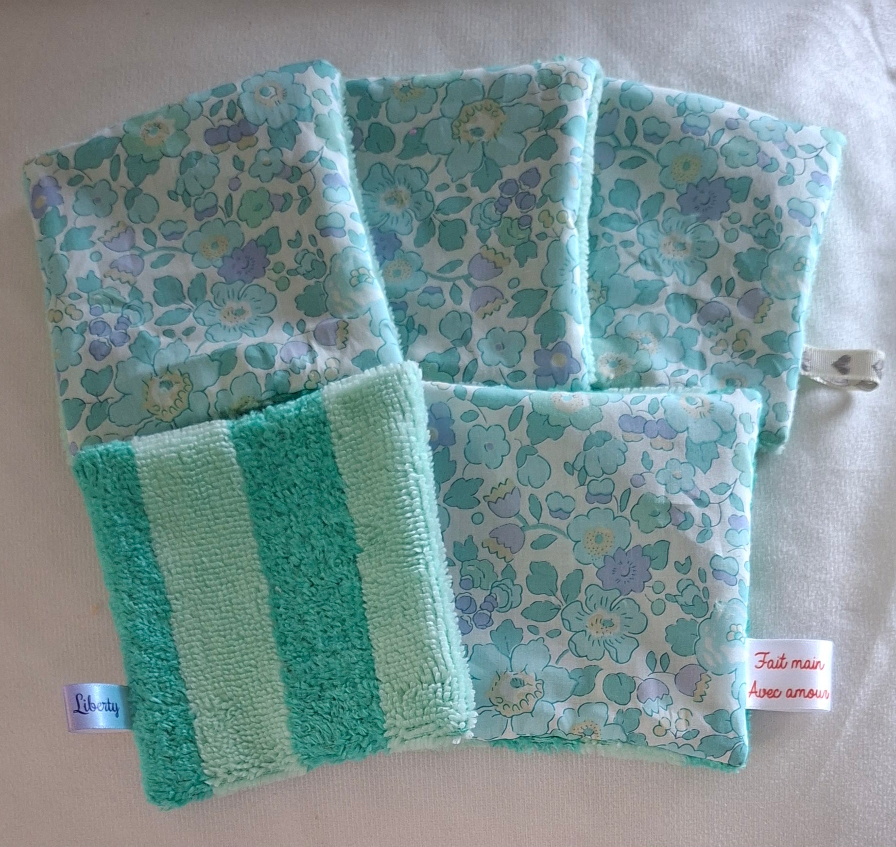 Lingettes réutilisables en Liberty Betsy